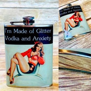Totally Rad I’m Made of Glitter Vodka Flask NWT